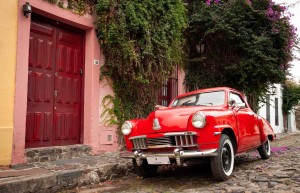 Classic Car in Colonia, Uruguay