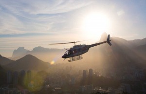 Helicopter over Rio de Janeiro, Brazil