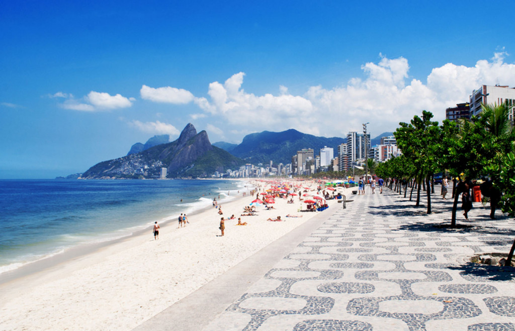 The city beaches in Rio are iconic sights. 