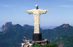 The majestic Christ the Redeemer statue atop Mt. Corcovado