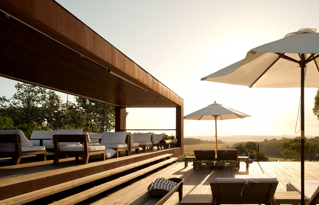 Exterior lounge of the Fasano Las Piedras, Uruguay