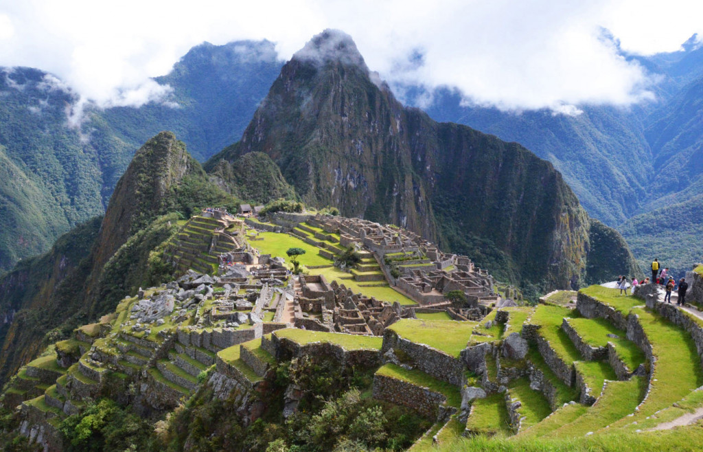 The ancient Inca citadel of Machu Picchu in the Peruvian Andes.