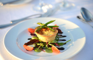 Refined gourmet cuisine aboard the Island Sky luxury cruise ship