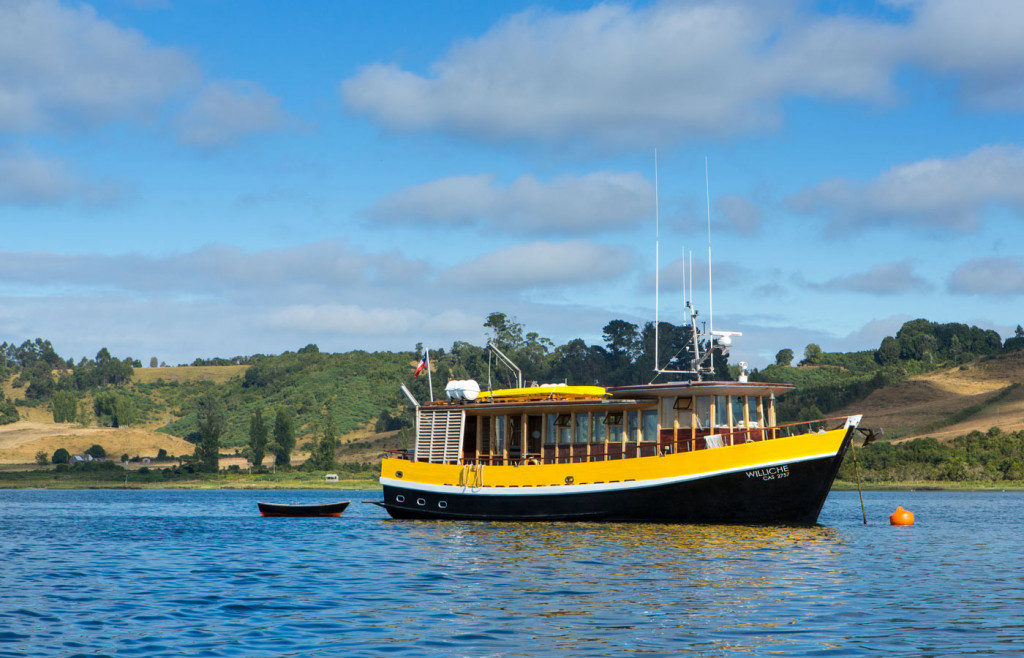 The boat at Tierra Chiloe, Chiloe Island