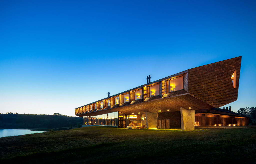 The stylish exterior of Tierra Chiloe