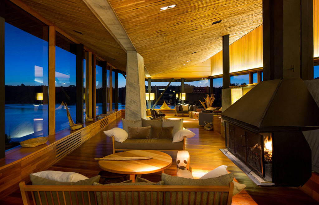 Sleek and modern interiors at Tierra Chiloe, the best luxury accommodation on the island