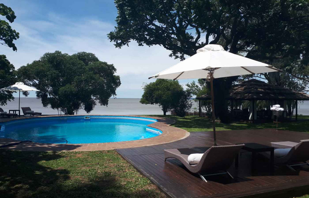 The view from the pool at Hotel Puerto Valle, the Ibera Wetlands, Argentina