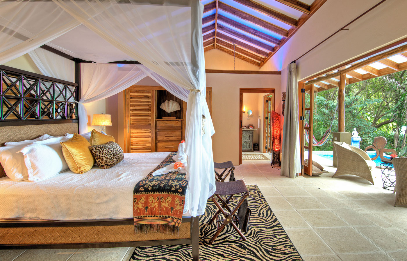 A stylish and secluded room at Casa Chameleon, Nicoya Peninsula, Costa Rica
