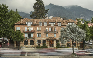 The grand facade of the Four Seasons Casa Medina, Bogota, Colombia