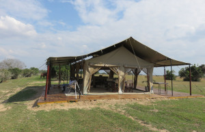 A luxurious tent at Corocora Camp, the llanos, Colombia