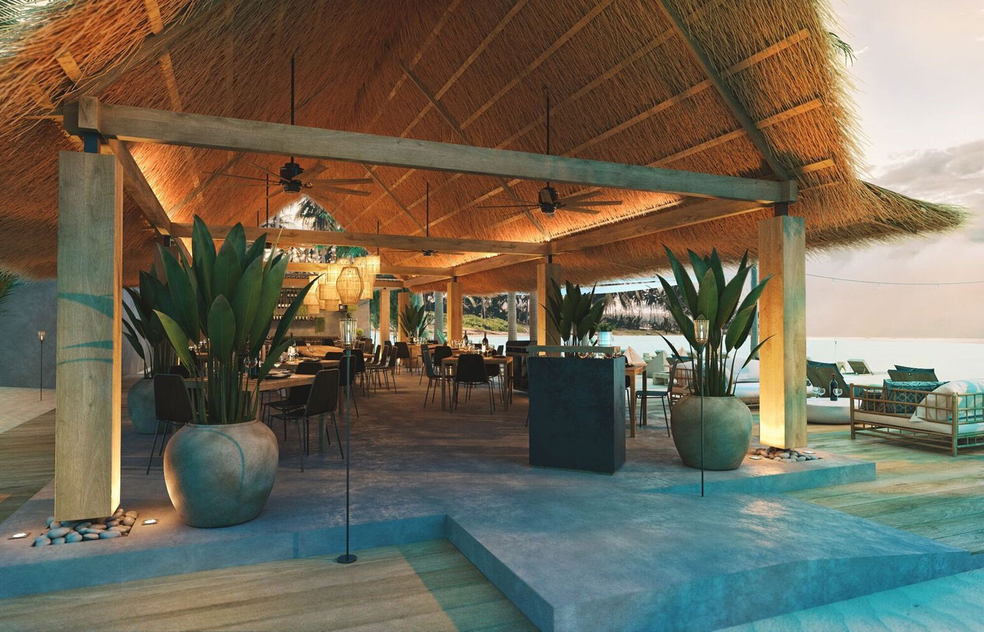 The restaurant at Hotel Nantipa