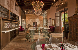 An opulent dining area at the Sofitel Santa Clara, Cartagena