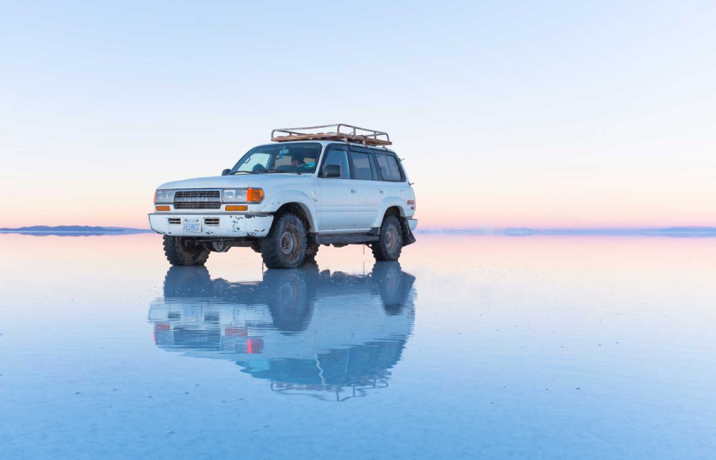 The shimmering Salt Flats in Uyuni, Bolivia