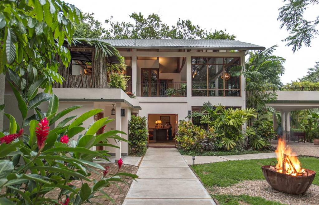 The facade of the main building - Ka'ana Resort - luxury holidays in Belize