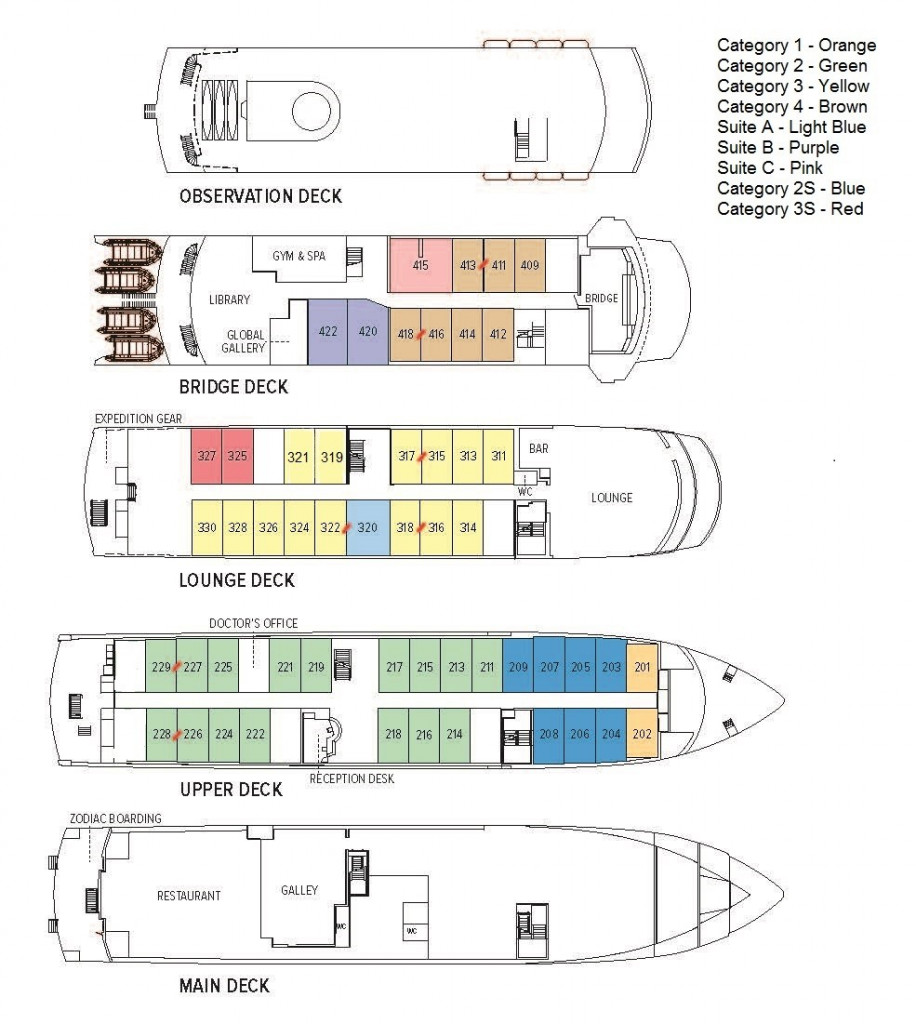 National Geographic endeavour Deck plan