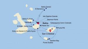 Itinerary Baltra to San Cristobal, Silver Origin, Galapagos