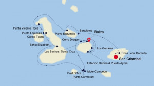 Itinerary San Cristobal to Baltra, Silver Origin, Galapagos