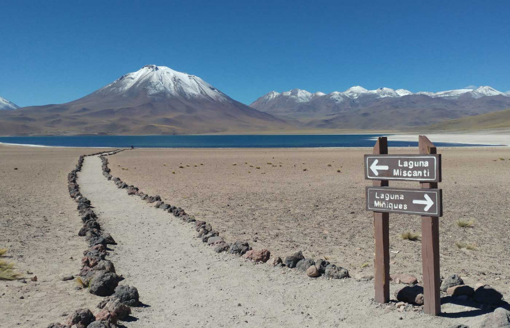 Miscanti and Miniques Lagoons in northern Chile