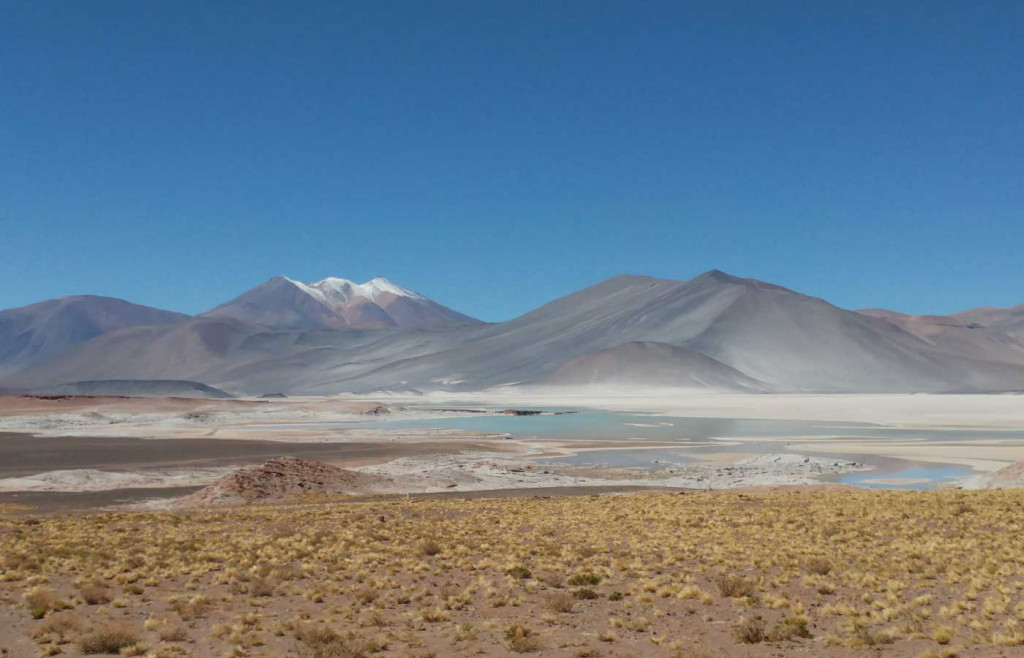 Scenic lagoons in the Atacama Desert