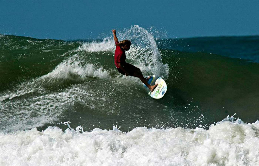 Surfing in Santa Catarina, southern Brazil