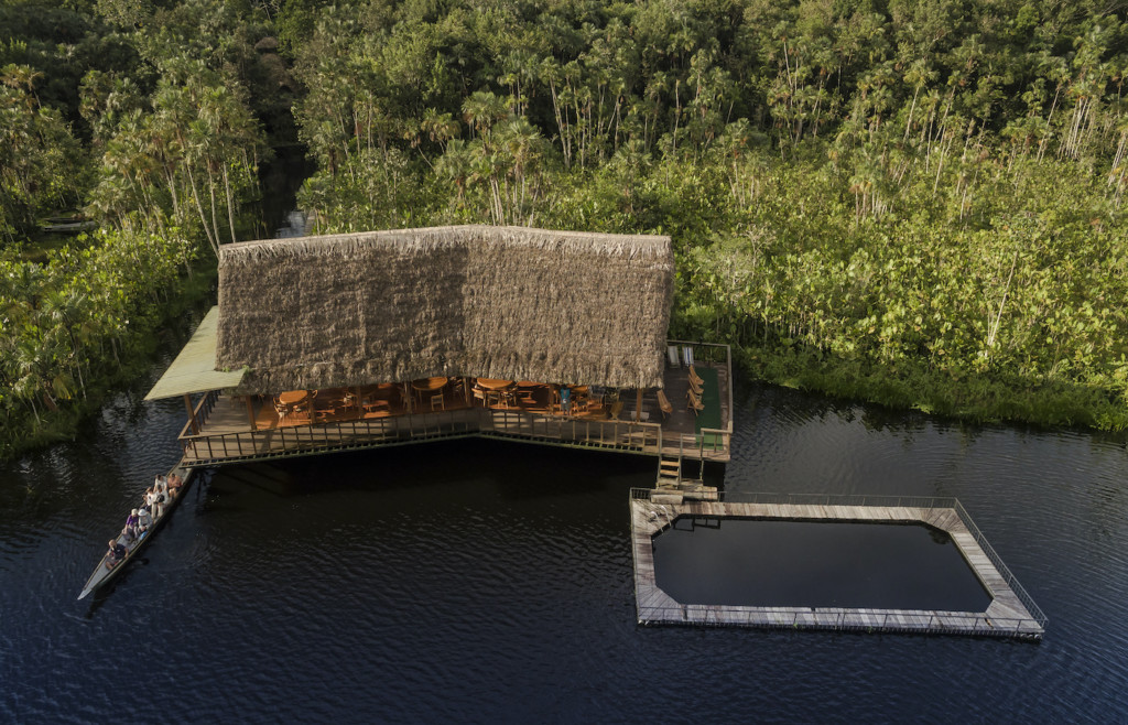 Aerial view of Sacha Lodge - Ecuadorian Amazon