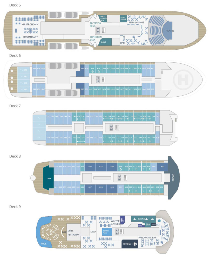 Le Commandant Charcot Deck Plan