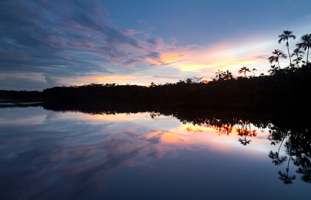 Sunset over the Amazon - Sacha Lodge
