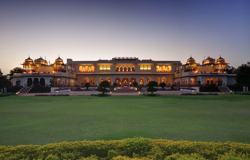 View of hotel, Taj Rambagh Palace, Rajasthan, India
