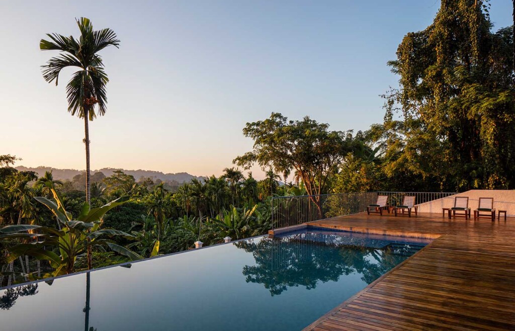 Pool and view, Jalakara, Andaman and Nicobar Islands, India