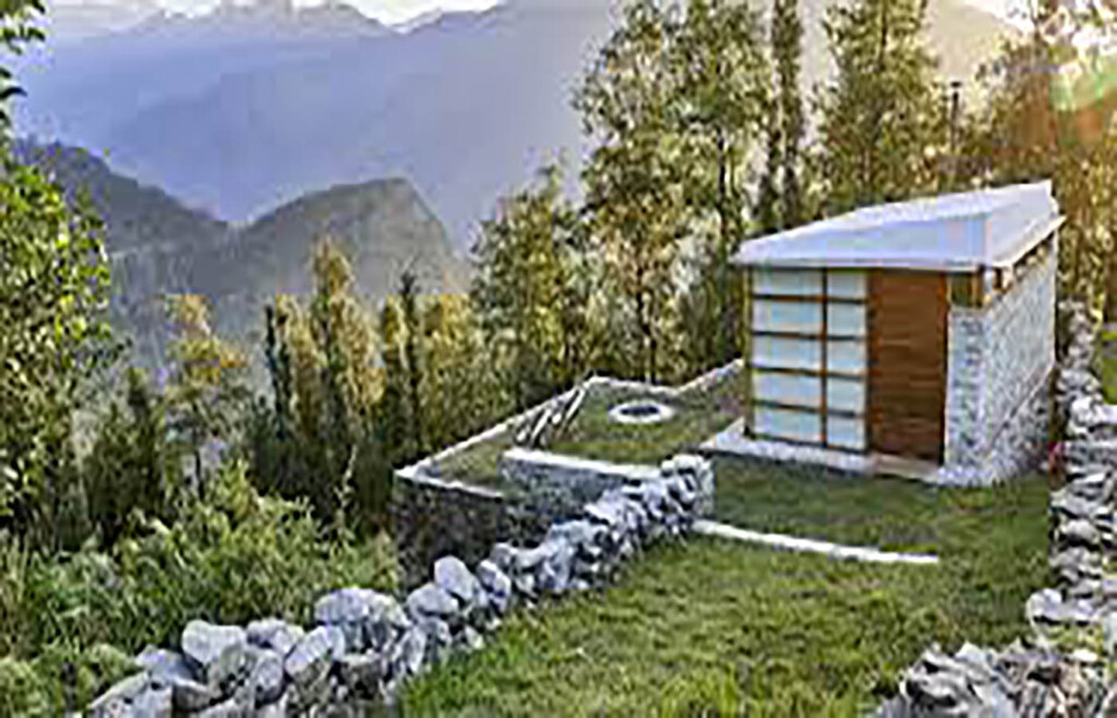 outside of cabin, Shakti 360 Leti, Himalayas, India